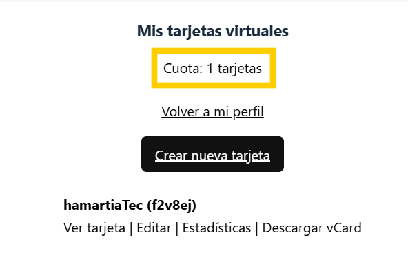 couta Espacio para tarjeta virtual adicional